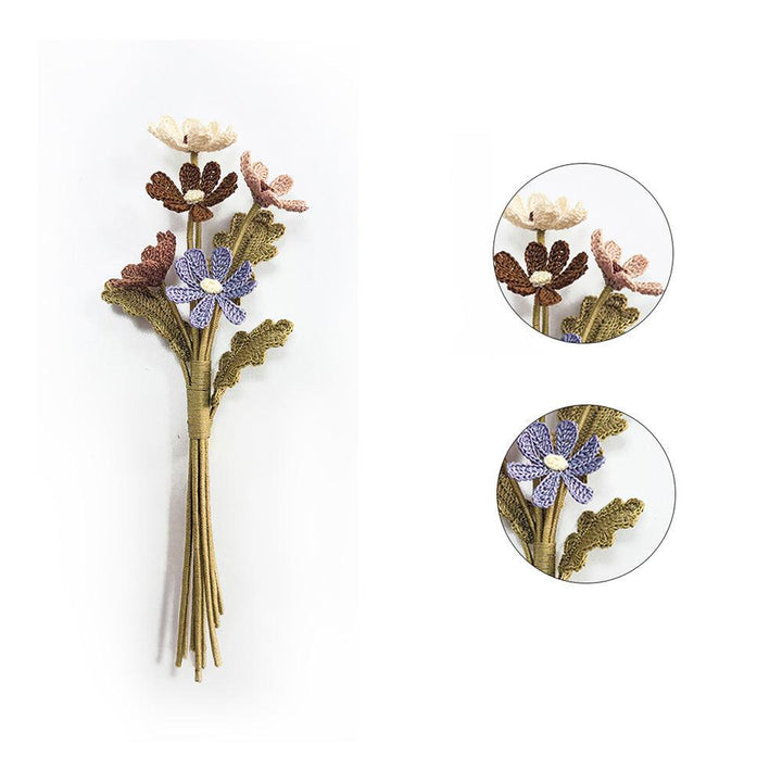 Handmade Silk Micro Crochet Brooch - Museum-Grade Floral Art Pin | Customizable - Eastern Gifts