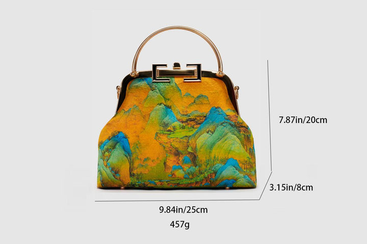 Chinese Art Handbag with Golden Touch - Eastern Gifts