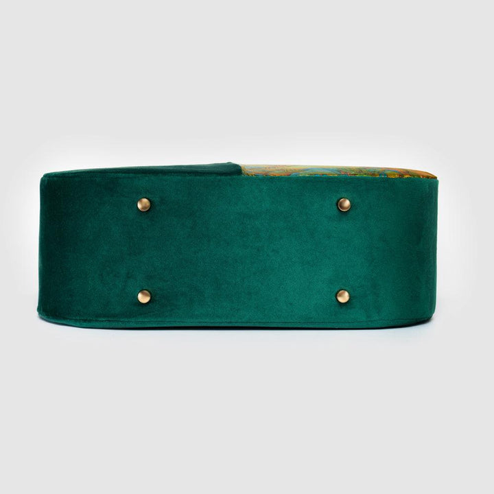 Wang Ximeng Art Handbag | Song Dynasty Landscape Velvet Purse | Wearable Museum Piece - Eastern Gifts