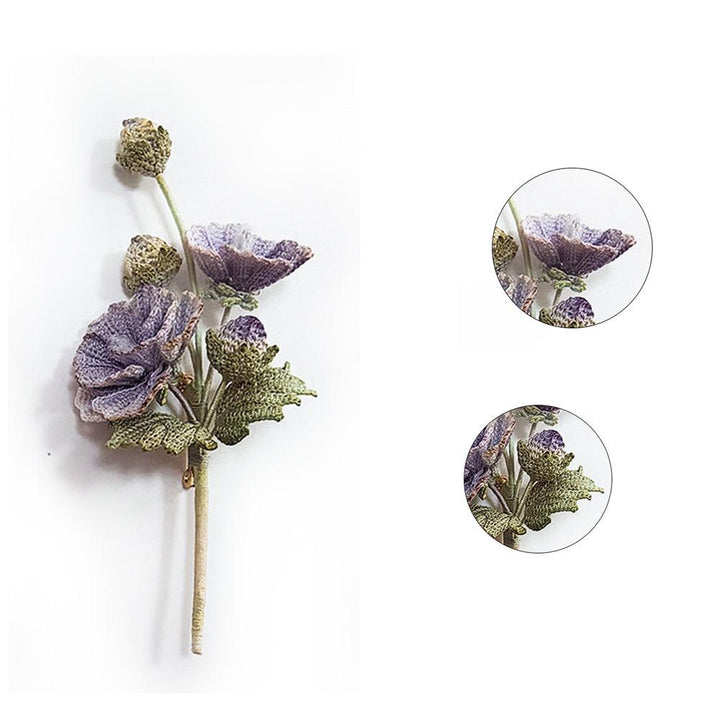 Handmade Silk Micro Crochet Brooch - Museum-Grade Floral Art Pin | Customizable - Eastern Gifts