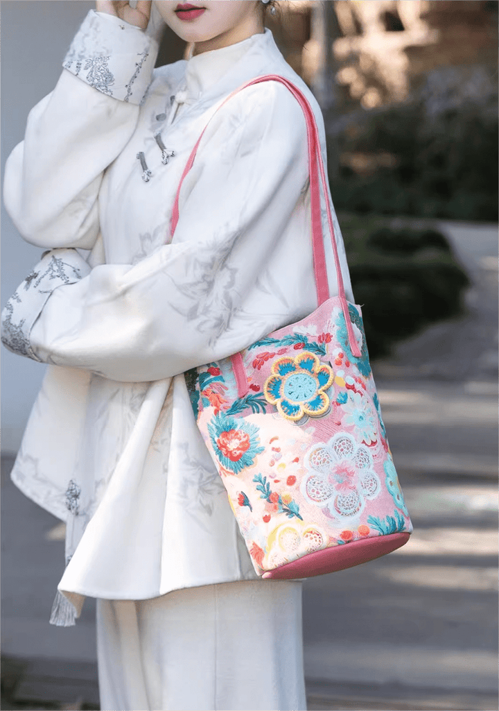 Bucket Bag – Artisan Crochet Tote, Spacious & Spring-Inspired - Eastern Gifts