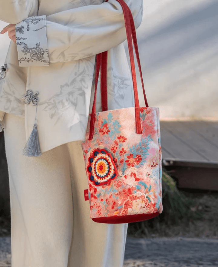 Bucket Bag – Artisan Crochet Tote, Spacious & Spring-Inspired - Eastern Gifts