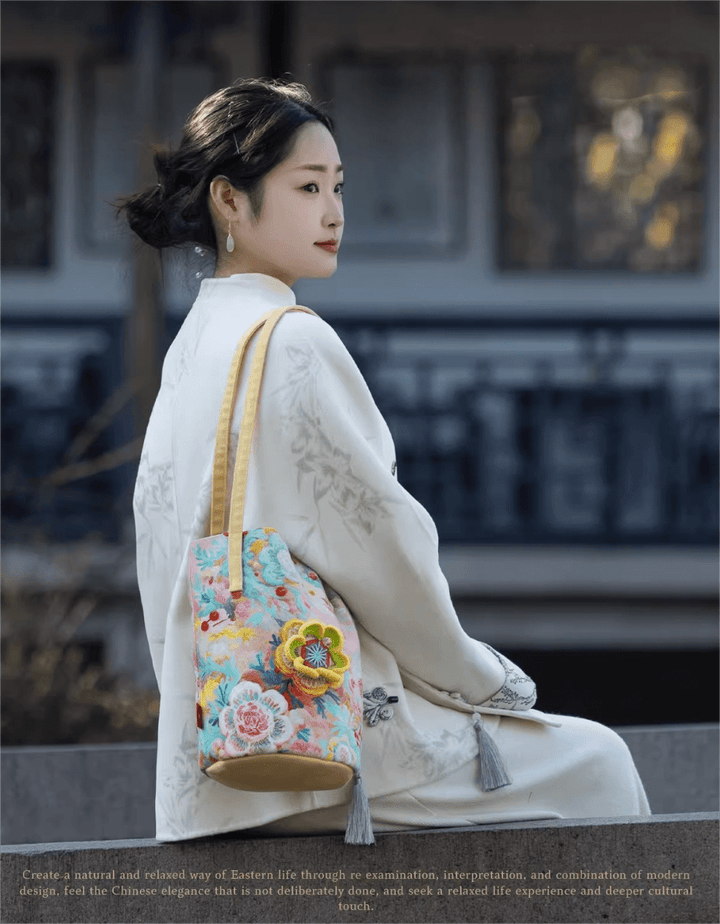 Bucket Bag – Artisan Crochet Tote, Spacious & Spring-Inspired - Eastern Gifts