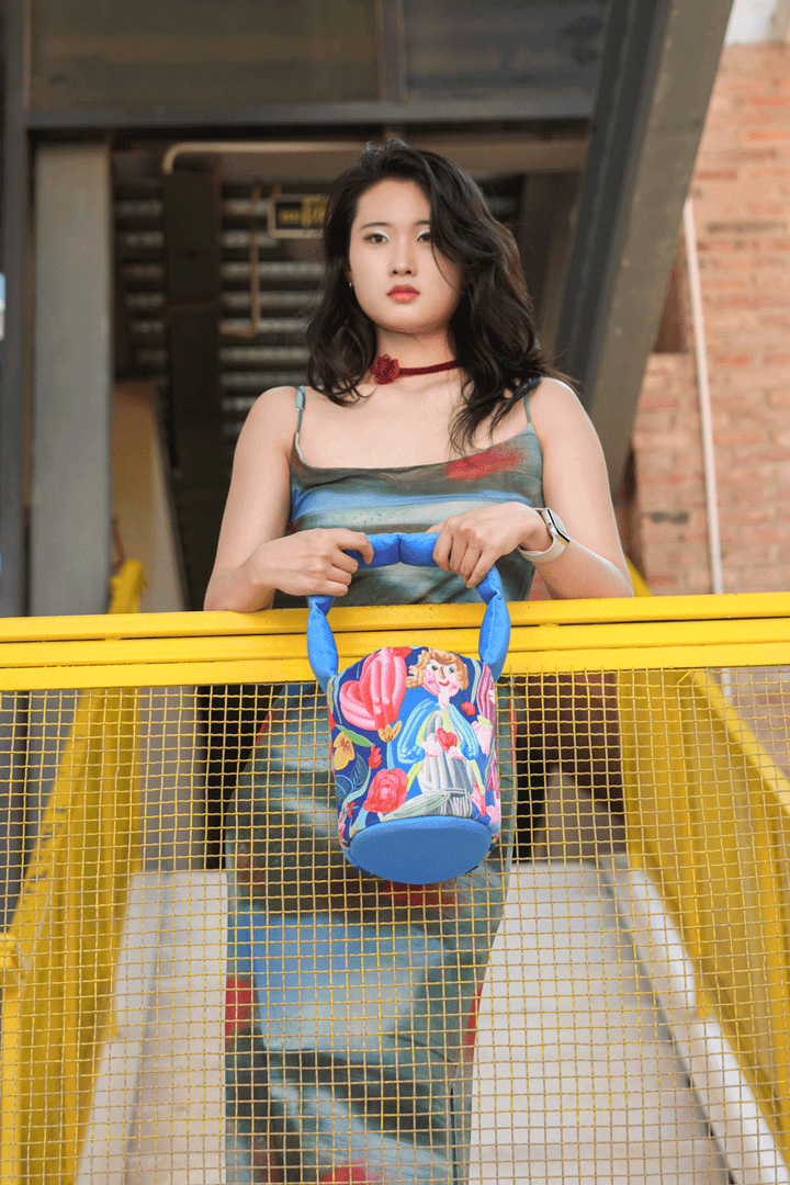 [Eastern Gifts] x Zhu Zhu: Wearable Art Mini Bucket Bag - Eastern Gifts