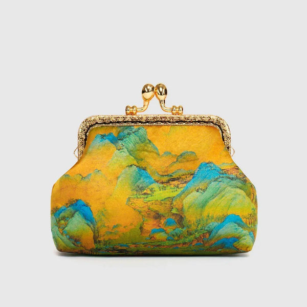 Oriental scenery print Coin purse |Frame Closure - Eastern Gifts