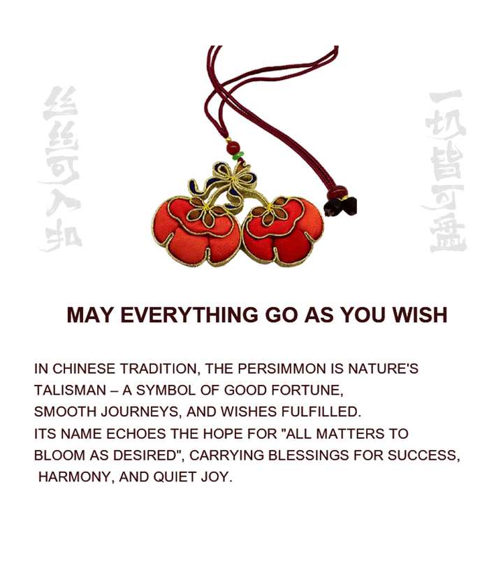 Persimmon Blessings Necklace: May Every Wish Bloom - Eastern Gifts