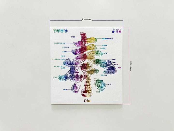 ‘Qin’ Style Gradual Change, Shaanxi Impression Postcard|Gradient 'Qin' Character - Eastern Gifts
