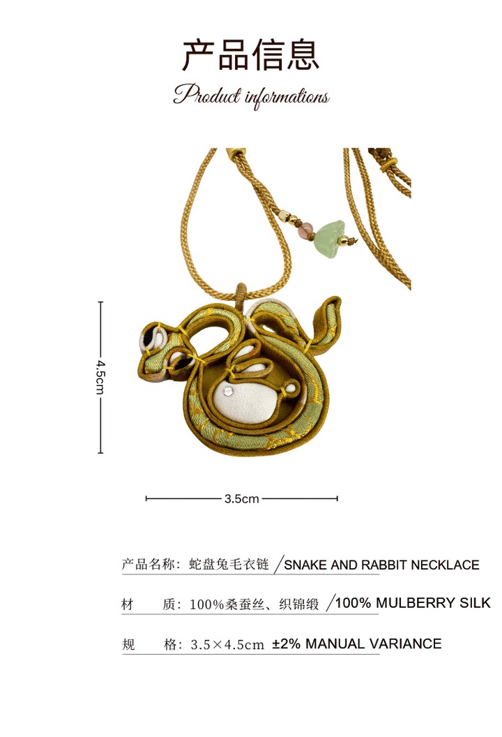 Snake and Rabbit Necklace-Harmony Knot Pendant: Legacy of Fortune - Eastern Gifts